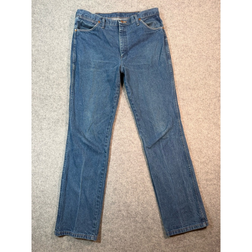 Vintage Wrangler 936PWD Slim Fit Cowboy Cut Jeans Blue Denim Mens 36x34